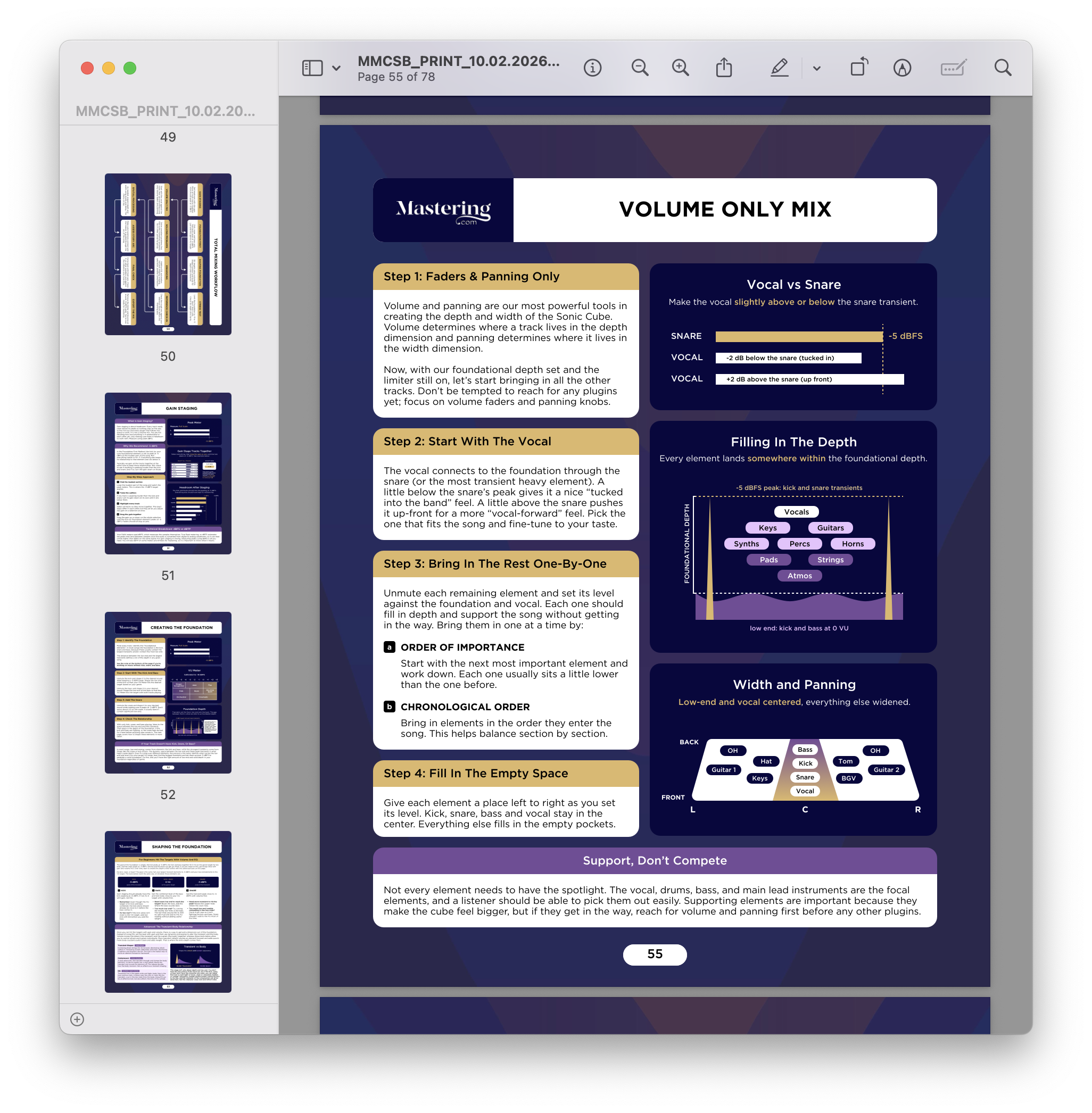 Mixing & Mastering Cheat Sheet Bundle view 3