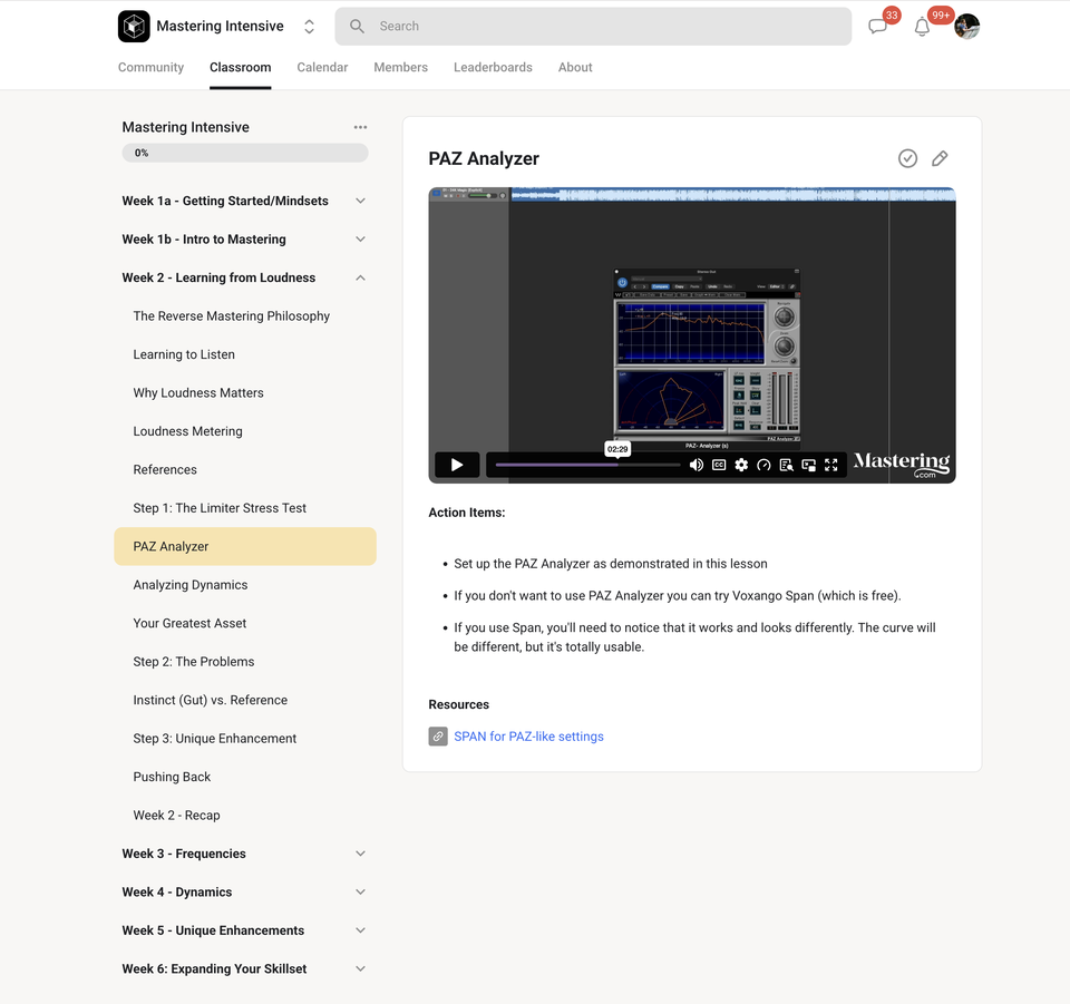 Mastering Intensive view 1