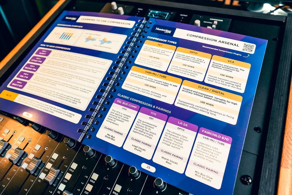 Mixing & Mastering Cheat Sheet Binder (Physical) view 3